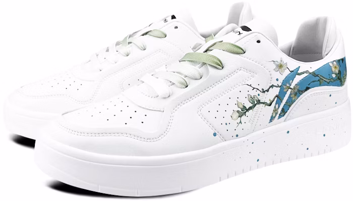 리닝 스트릿 플레이어 '반 고흐 아몬드 꽃 그래피티 - 화이트 그린' (Custom Shoes) AGCQ251-2(Team叁-男款杏花) Lookbook 리닝 스트릿 플레이어 '반 고흐 아몬드 꽃 그래피티 - 화이트 그린' (Custom Shoes) AGCQ251-2(Team叁-男款杏花)