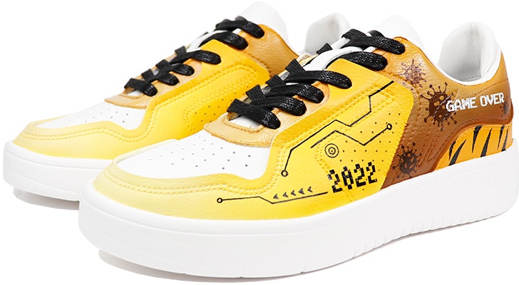 【定制球鞋】LiNing李寧 街頭玩家 虎年限定 像素 機能風 虎紋彩繪 新年專屬定制 低幫 板鞋 男款 棕黃 Lookbook 【定制球鞋】LiNing李寧 街頭玩家 虎年限定 像素 機能風 虎紋彩繪 新年專屬定制 低幫 板鞋 男款 棕黃