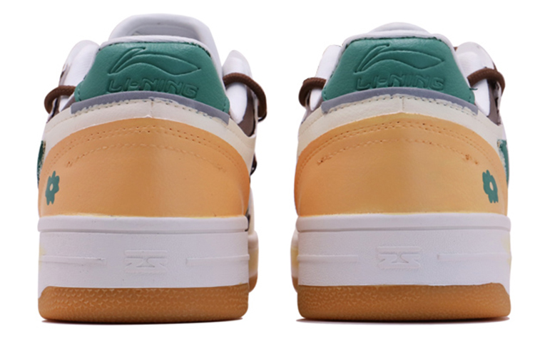 Shop 【客製化球鞋】LiNing李寧 天跡 手繪塗鴉 打孔設計 雙鞋帶 童年紙飛機 生膠底 休閒 低幫 板鞋 男款 黃綠