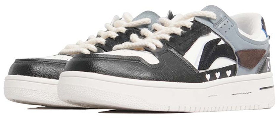 【定制球鞋】LiNing李寧 天跡 舊憶 愛心 印花 經典 休閒 低幫 板鞋 男款 黑灰 Lookbook 【定制球鞋】LiNing李寧 天跡 舊憶 愛心 印花 經典 休閒 低幫 板鞋 男款 黑灰