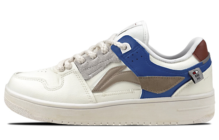 [Custom Shoes] Li-Ning Tian Ji Vintage Low-Top 'Red Blue Patchwork' 'Play Pill'