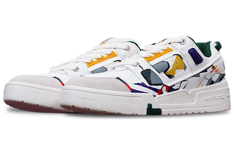 Lookbook 【定製球鞋】 LiNing李寧 天蝕 高達 賽博朋克機械風 手繪噴繪 低幫 板鞋 男款 白灰紫黃