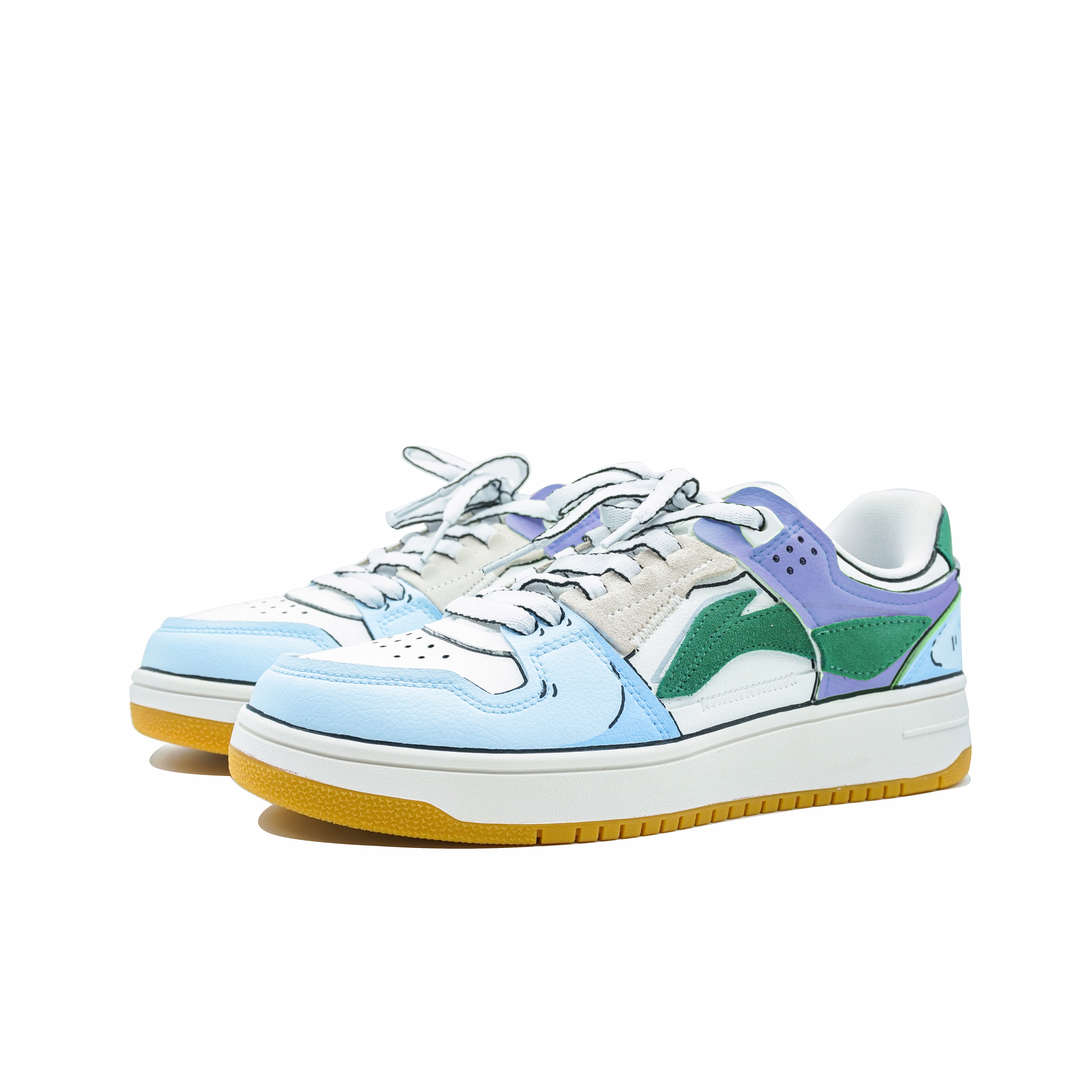 [Custom Shoes] Li-Ning Tianji 'Blue Purple Chaos Design' 圖 3