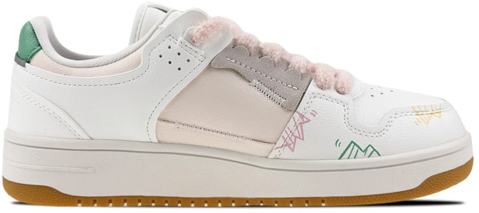 【定制球鞋】LiNing李寧 天跡 是在玩鞋 禮盒 羊羔毛 聖誕 鈴鐺 塗鴉 低幫 板鞋 男款 白綠 Order 【定制球鞋】LiNing李寧 天跡 是在玩鞋 禮盒 羊羔毛 聖誕 鈴鐺 塗鴉 低幫 板鞋 男款 白綠