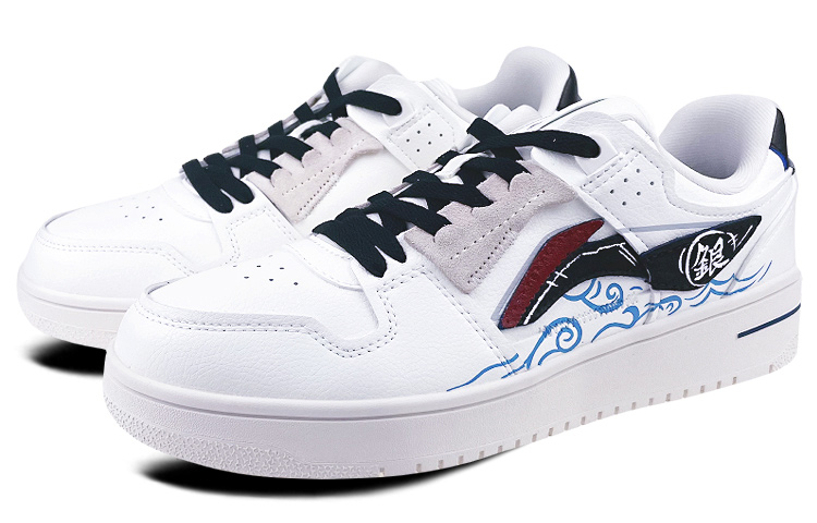 Lookbook [Kasut Custom] Li-Ning Tianji 'Gintama Graffiti Putih-Hitam' AGCP299-10(Team叁-男款银魂S-BOX)