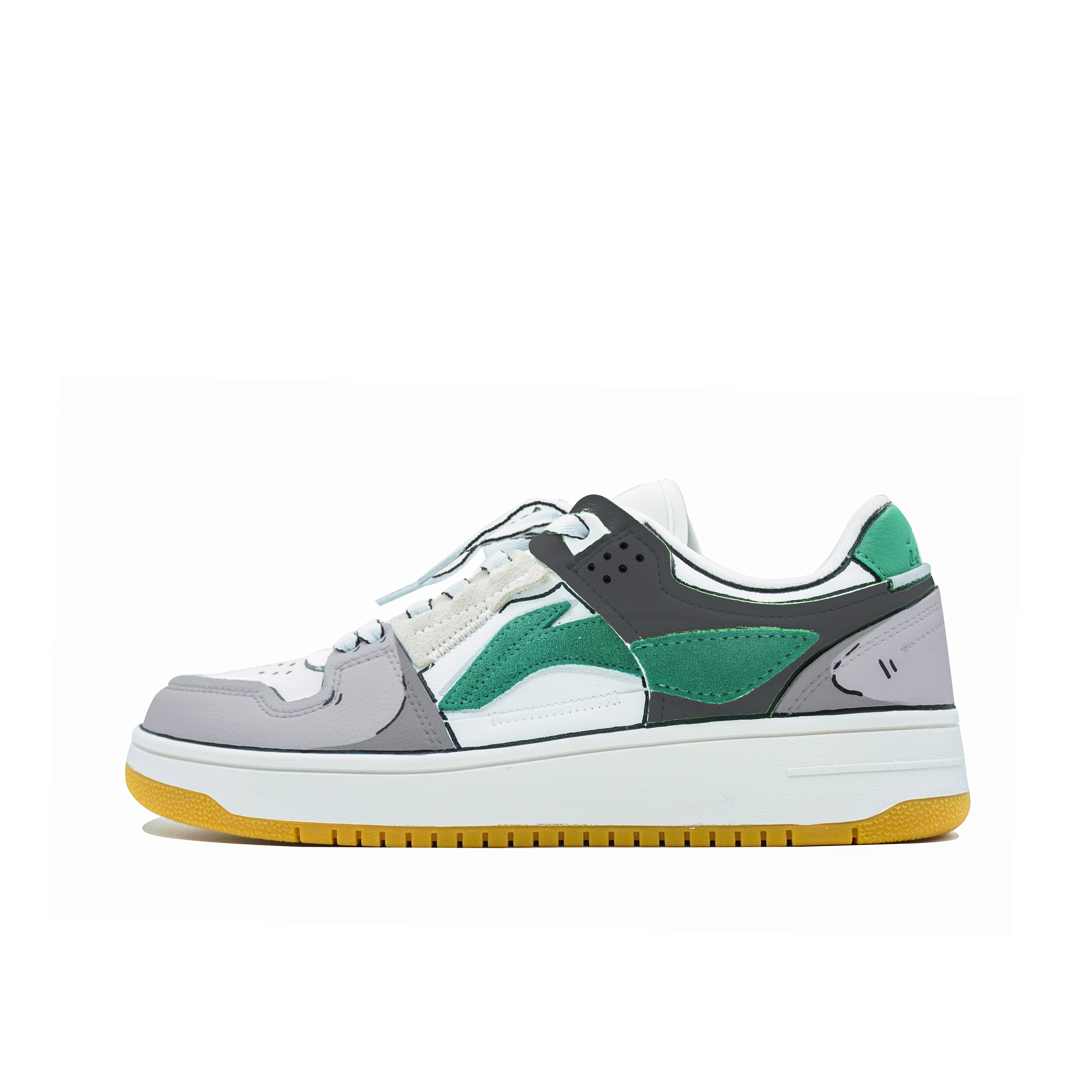 Buy [Kasut Custom] Li-Ning Tianji 'Kelabu Hijau Abstrak' AGCP299-6(Team陆-二次元灰绿)