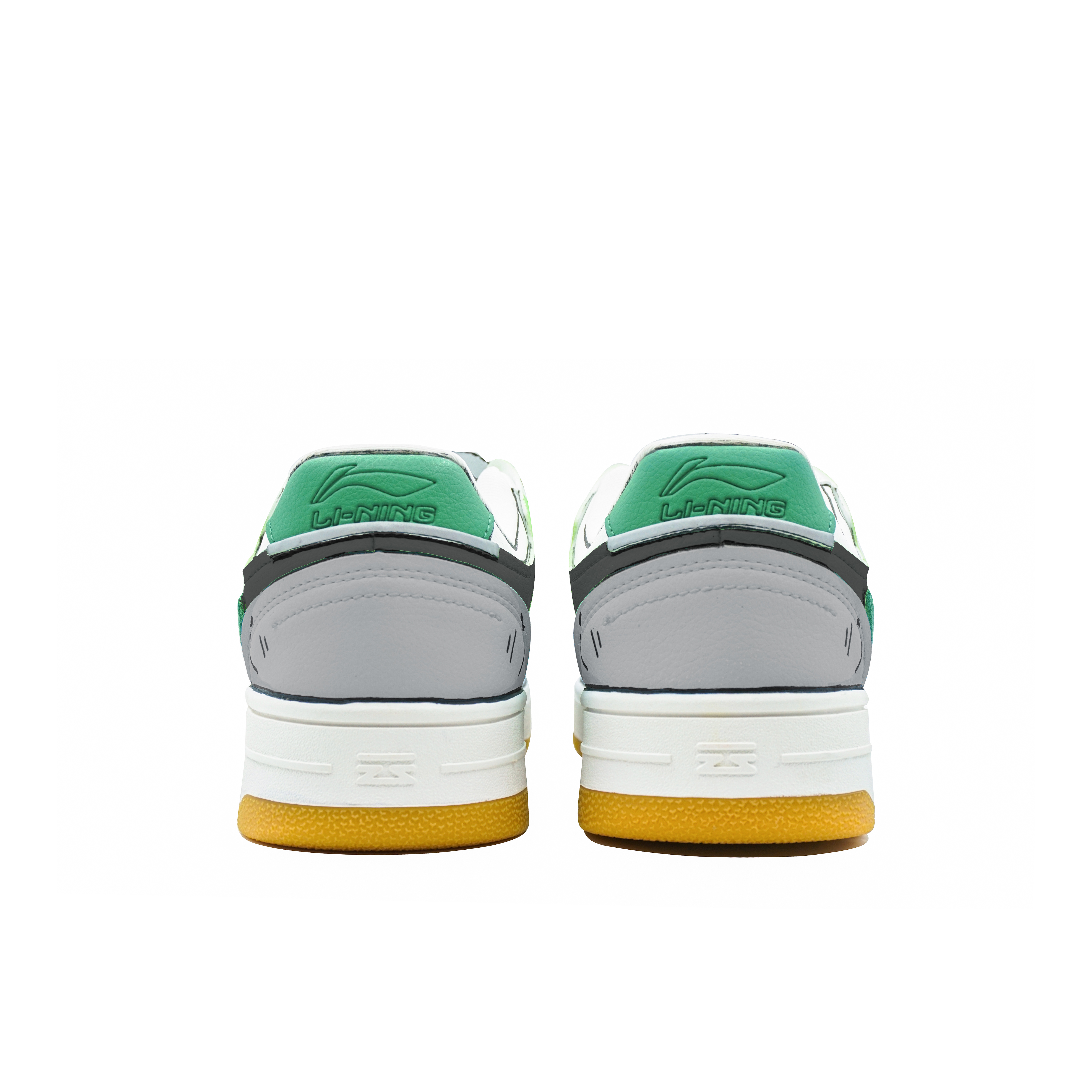 Shop [Kasut Custom] Li-Ning Tianji 'Kelabu Hijau Abstrak' AGCP299-6(Team陆-二次元灰绿)