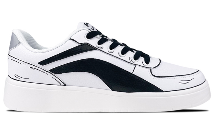 Order [Kasut Custom] Li-Ning Tianji 'One Piece Trafalgar Law Putih Hitam' AGCP335-7(Team叁-男款李宁索隆黑)