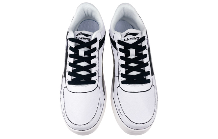 Shop [Kasut Custom] Li-Ning Tianji 'One Piece Trafalgar Law Putih Hitam' AGCP335-7(Team叁-男款李宁索隆黑)