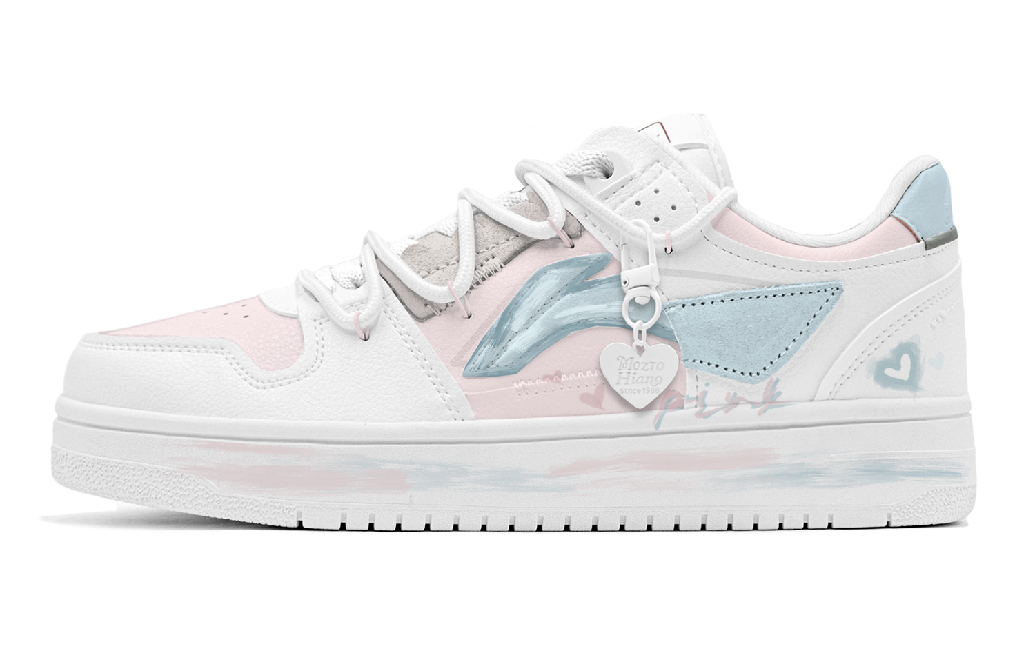 [Custom Shoes] Li-Ning Tianji 'Pink Blue Heart Charm'