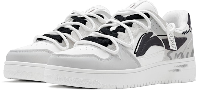 【訂製球鞋】 LiNing李寧 天跡 笑臉 Smile 經典休閒 特殊鞋盒 低筒 板鞋 男款 黑白灰 Lookbook 【訂製球鞋】 LiNing李寧 天跡 笑臉 Smile 經典休閒 特殊鞋盒 低筒 板鞋 男款 黑白灰