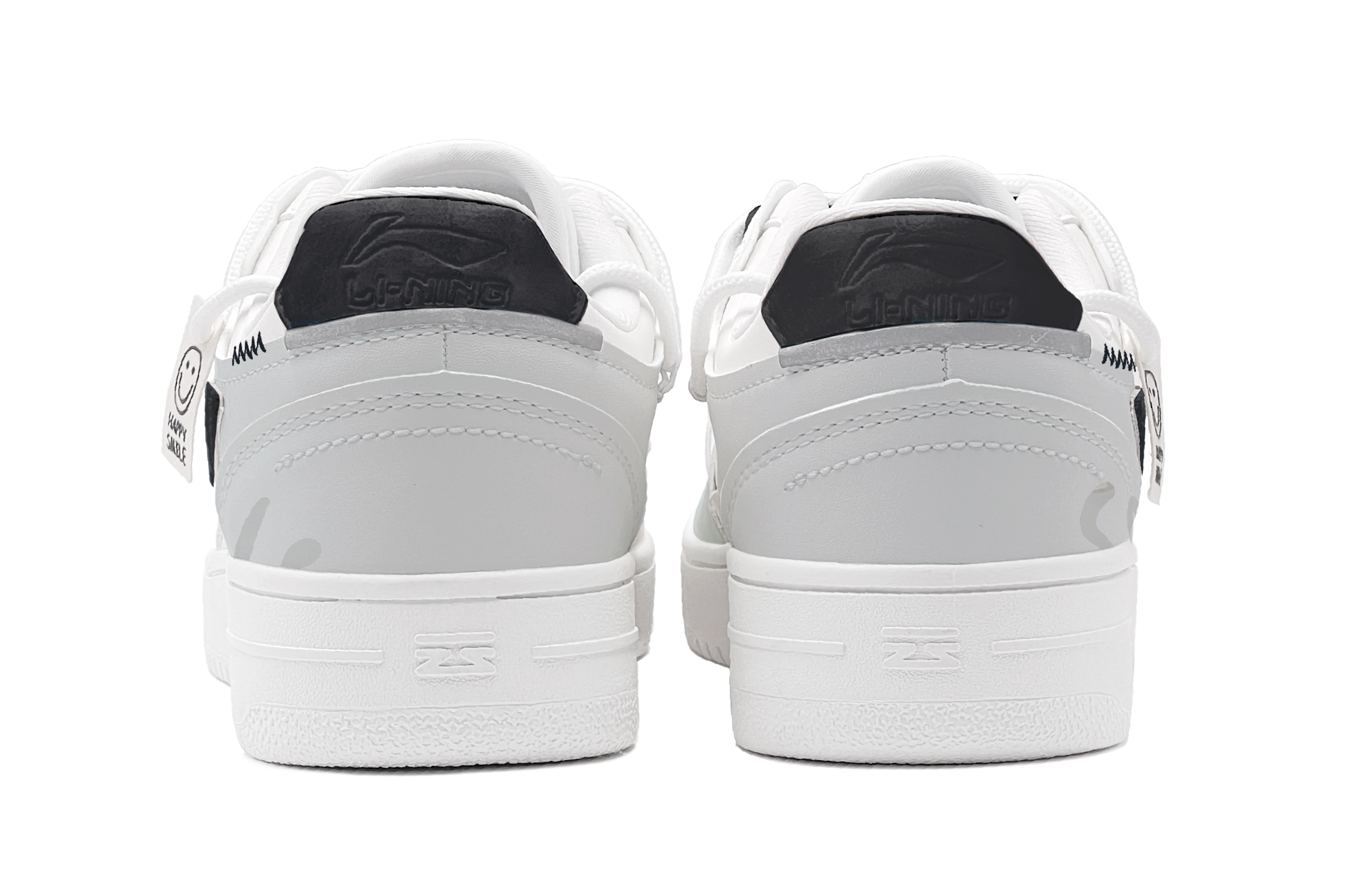 Shop [Sepatu Kustom] Li-Ning Tianji 'Senyum Hitam Putih Abu-Abu' AGCP299-5(Team-S天迹微笑灰S-BOX)