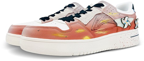 【訂製球鞋】 LiNing李寧 天跡 晚霞黃昏 風車 漸變 黏貼工藝 板鞋 男款 酒紅色 Lookbook 【訂製球鞋】 LiNing李寧 天跡 晚霞黃昏 風車 漸變 黏貼工藝 板鞋 男款 酒紅色