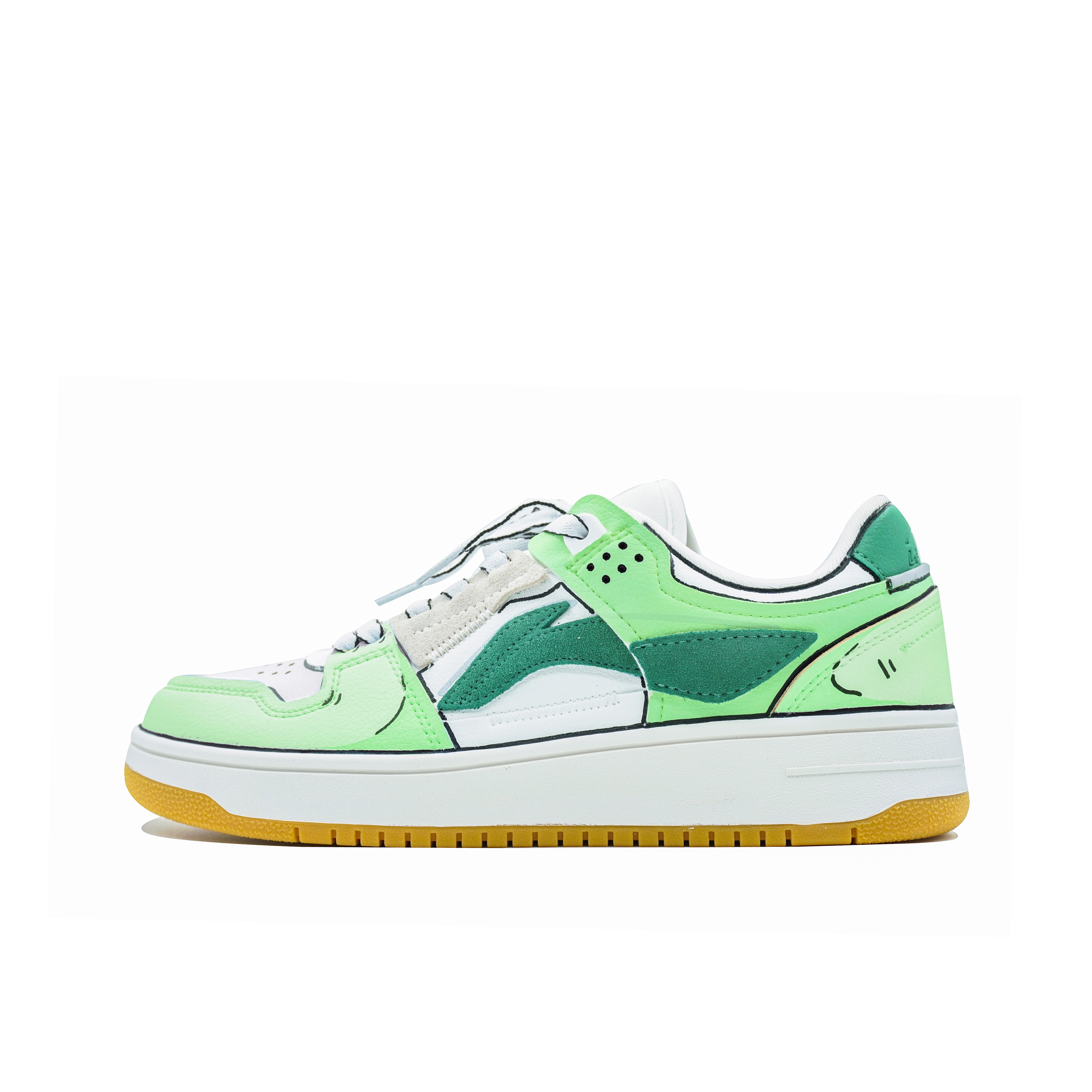 [Custom Shoes] Li-Ning Tianji 'White Green Chaos'