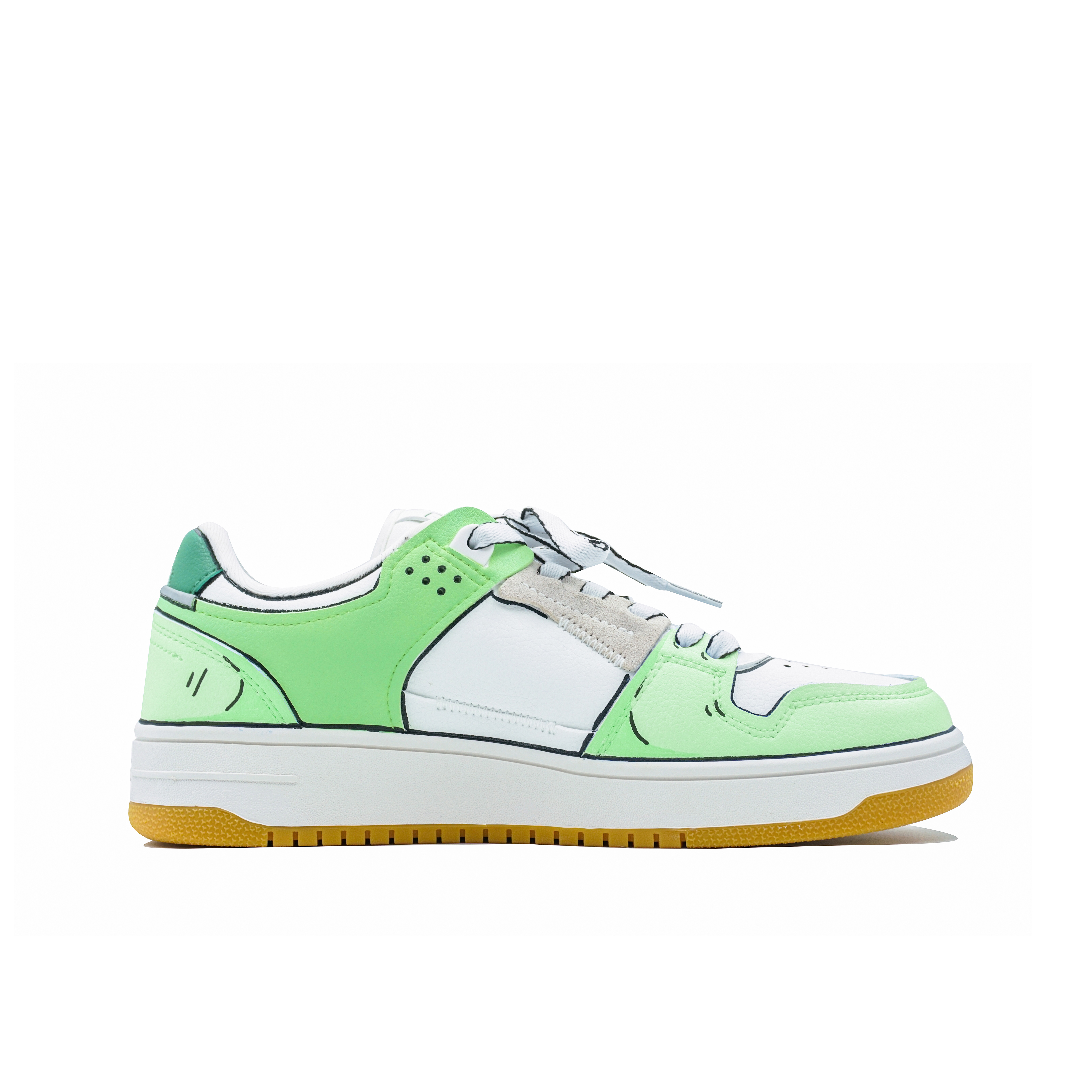 Order [Chaussures Personnalisées] Li-Ning Tianji ''Blanc Vert Chaos'' AGCP299-6(Team陆-二次元白绿)