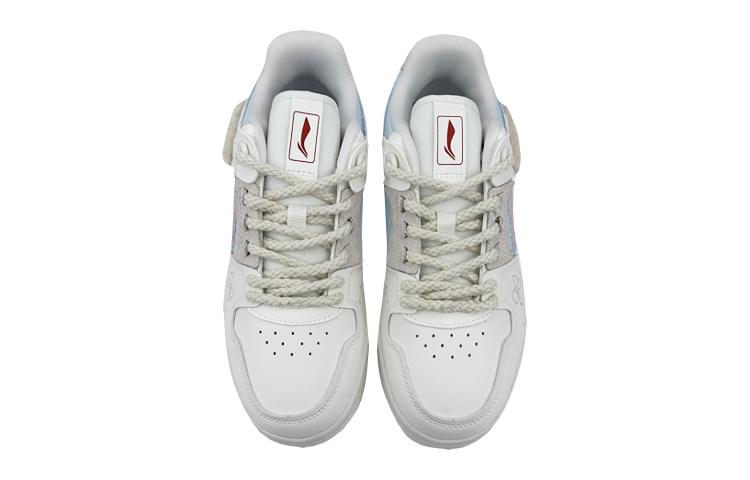 Shop [Kasut Custom] Li-Ning Tianji 'Putih Merah Jambu-Biru' AGCP299-5(Team叁-男款邦尼白粉S-BOX)