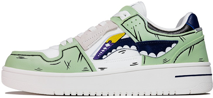 custom-shoes-li-ning-tianji-green-white-one-piece-zoro