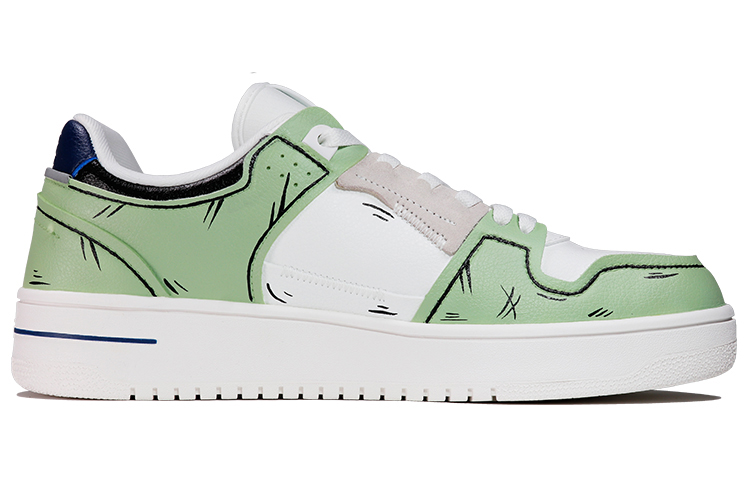 Order 李寧 天機 緑白 「ワンピース ゾロ」カスタムシューズ AGCP299-10(Team-Three男款二次元绿白)