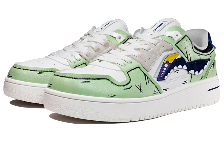 Lookbook 李寧 天機 緑白 「ワンピース ゾロ」カスタムシューズ AGCP299-10(Team-Three男款二次元绿白)