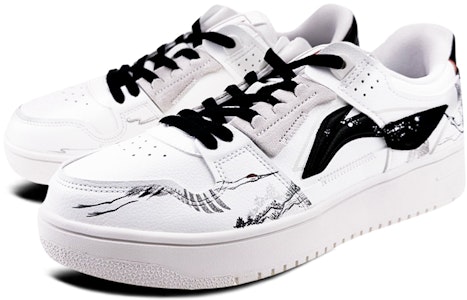 【定制球鞋】 LiNing李寧 天跡 是在玩鞋 低幫 水墨 仙鶴 潑墨 中國風 暈染 簡約 低幫 板鞋 男款 白黑 Lookbook 【定制球鞋】 LiNing李寧 天跡 是在玩鞋 低幫 水墨 仙鶴 潑墨 中國風 暈染 簡約 低幫 板鞋 男款 白黑