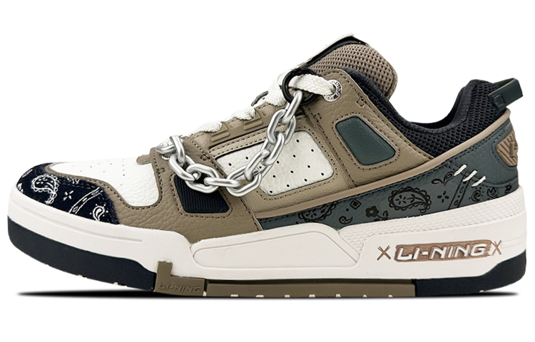 [Custom Shoes] Li-Ning Vibe 'Grey-Green Paisley Graffiti'