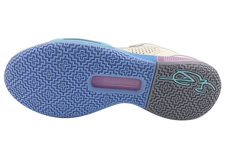 Details for 【定制球鞋】LiNing李寧 全城10 野鶴製造 回彈減震籃球鞋 珍珠白 棉花糖 中國風 藍天白雲 漸變 手繪 男款 藍粉