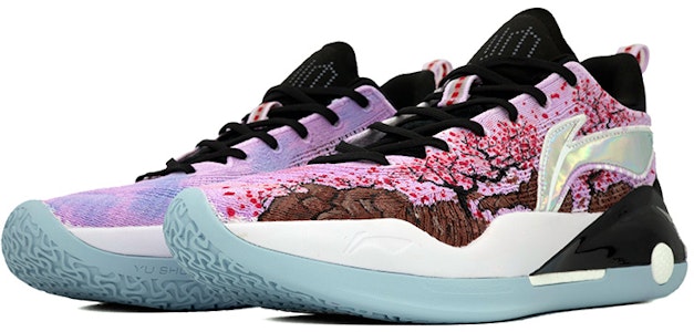 【定制球鞋】 LiNing李寧 驭帥 15 V2 櫻花 山海 古風 國畫 鴛鴦 低幫 實戰籃球鞋 男款 藍粉紫 Purchase 【定制球鞋】 LiNing李寧 驭帥 15 V2 櫻花 山海 古風 國畫 鴛鴦 低幫 實戰籃球鞋 男款 藍粉紫