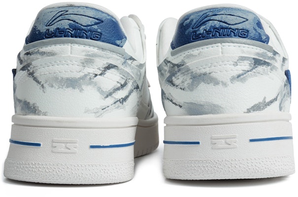 【定制球鞋】 LiNing李寧 天跡 皮革 中國風定制 國潮無序 水墨 防滑耐磨平衡輕便 低幫 板鞋 男款 灰藍 Purchase 【定制球鞋】 LiNing李寧 天跡 皮革 中國風定制 國潮無序 水墨 防滑耐磨平衡輕便 低幫 板鞋 男款 灰藍