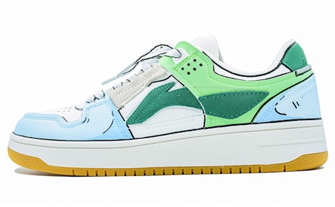 【訂製球鞋】LiNing李寧 天跡 九製 二次元 凌亂線條訂製 清新配色 妙蛙種子 防滑耐磨 低幫 板鞋 男款 藍綠 Buy 【訂製球鞋】LiNing李寧 天跡 九製 二次元 凌亂線條訂製 清新配色 妙蛙種子 防滑耐磨 低幫 板鞋 男款 藍綠