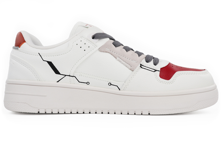 Order 리닝 웨이드 심플 메카 레트로 화이트-레드 (커스텀) AGCP299-5(TeamTen-男款机甲李宁白红)