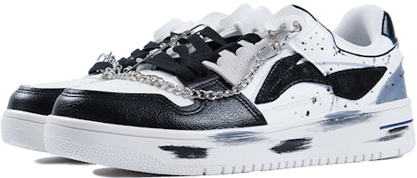 【訂製球鞋】LiNing李寧 天跡 國潮主題 中國風潑墨 金屬掛飾 低幫 休閒板鞋 男款 黑白色 Lookbook 【訂製球鞋】LiNing李寧 天跡 國潮主題 中國風潑墨 金屬掛飾 低幫 休閒板鞋 男款 黑白色