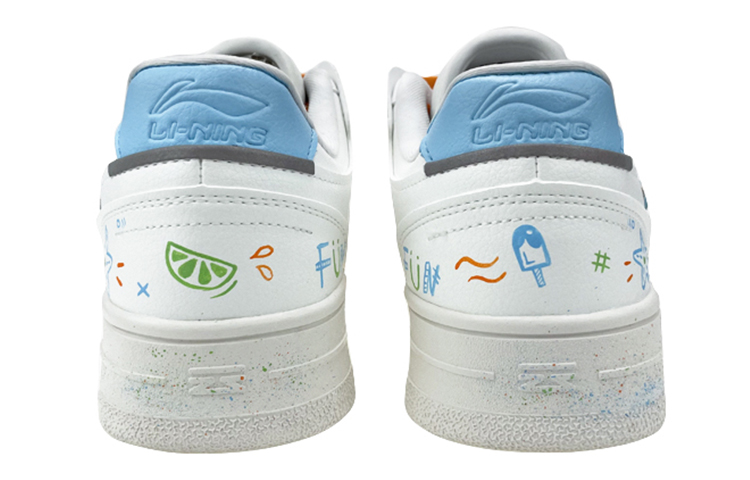 Purchase 【定制球鞋】【預售】LiNing李寧 天跡 情人節主題 塗鴉 夏日 沙灘椰樹 可愛 情侶 禮物 低幫 板鞋 男款 白橙