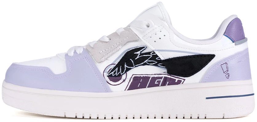 【定制球鞋】 LiNing李寧 天跡 皮革 衝刺 手繪噴繪 防滑耐磨平衡輕便 低幫 板鞋 男款 白紫 Buy 【定制球鞋】 LiNing李寧 天跡 皮革 衝刺 手繪噴繪 防滑耐磨平衡輕便 低幫 板鞋 男款 白紫