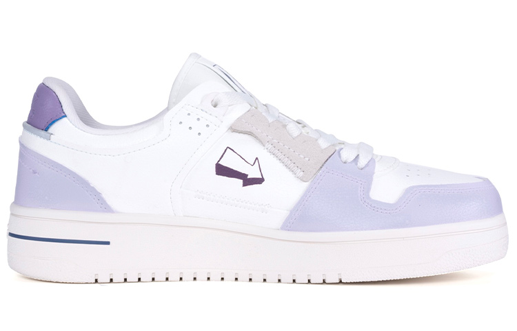 Order 【定制球鞋】 LiNing李寧 天跡 皮革 衝刺 手繪噴繪 防滑耐磨平衡輕便 低幫 板鞋 男款 白紫