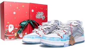 【定制球鞋】 LiNing李寧 惟吾 Pro SHOEME 聖誕節 雪花 糖果 冰雪奇緣 特殊鞋盒 低幫 板鞋 男款 藍白 Buy 【定制球鞋】 LiNing李寧 惟吾 Pro SHOEME 聖誕節 雪花 糖果 冰雪奇緣 特殊鞋盒 低幫 板鞋 男款 藍白