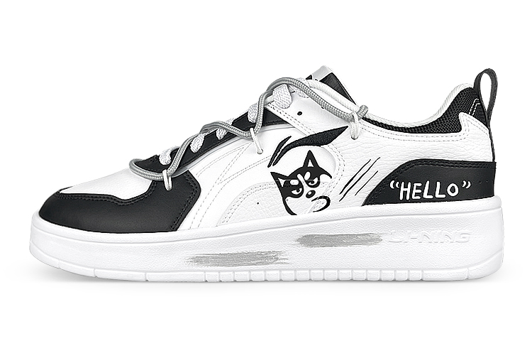 Buy [Zapatillas Personalizadas] Li-Ning x 定制球鞋 'Erha Blanco-Negro' AGCT147-5(Team叁-男款二哈解构BOX)