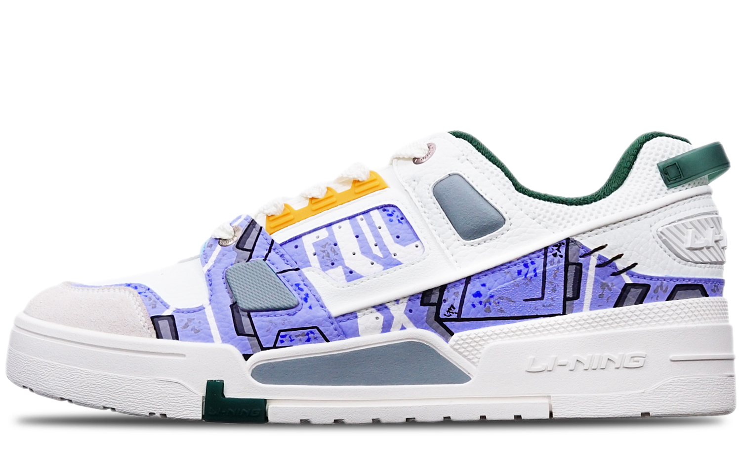 Buy [Sepatu Kustom] Li-Ning x Gundam Low 'Cyberpunk Ungu Putih Abu-Abu' AGCR297-5(TeamT-战损高达机械风紫白灰)
