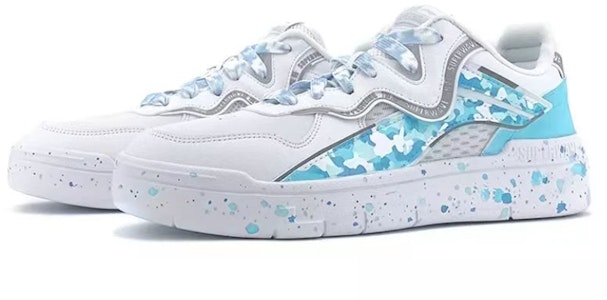 【定制球鞋】LiNing李寧 惟吾 SPWW Lite 迷彩塗鴉 潑墨 休閒 低幫 板鞋 男女同款 淺藍 Lookbook 【定制球鞋】LiNing李寧 惟吾 SPWW Lite 迷彩塗鴉 潑墨 休閒 低幫 板鞋 男女同款 淺藍