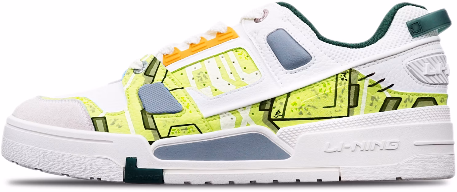 custom-shoes-li-ning-yellow-white-grey-gundam-cyberpunk-hand-painted