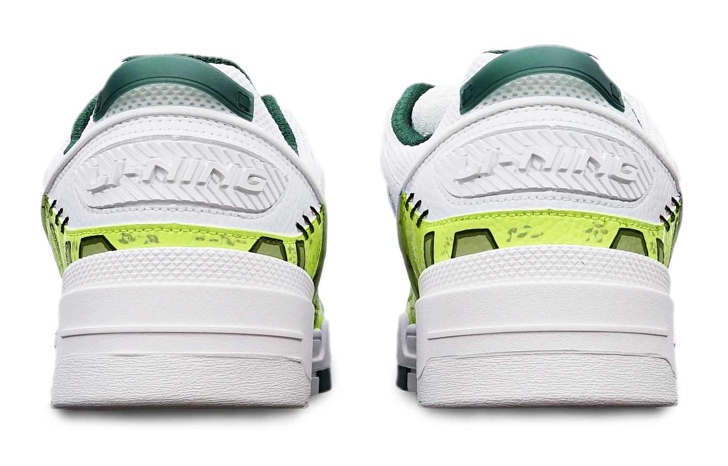 Shop [Sepatu Kustom] Li-Ning Kuning Putih Abu 'Gundam Cyberpunk Dilukis Tangan' AGCR297-5(TeamT-战损高达机械风黄白灰)