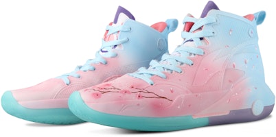【訂製籃球鞋】 LiNing李寧 驅帥15 䨻科技 台灣潮風 櫻花 漸變色 防滑耐磨 高筒 實戰籃球鞋 男款 粉藍 Lookbook 【訂製籃球鞋】 LiNing李寧 驅帥15 䨻科技 台灣潮風 櫻花 漸變色 防滑耐磨 高筒 實戰籃球鞋 男款 粉藍