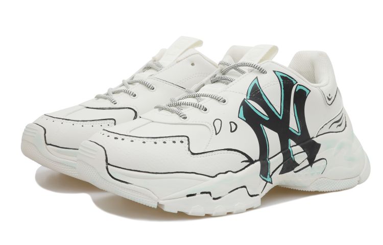 [Custom Shoes] MLB Big Ball Chunky 'Black Green Retro Print' 圖 3