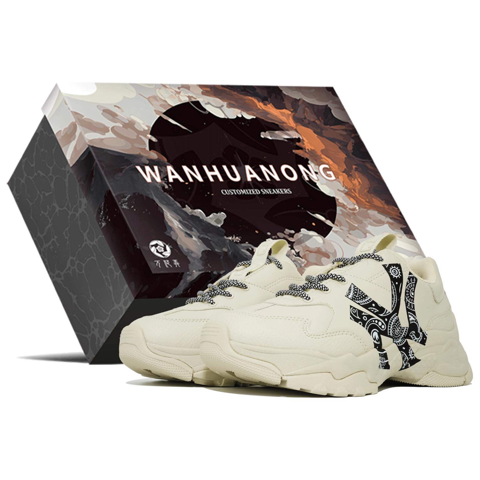 [Custom Shoes] MLB Big Ball Chunky 'Ivory Paisley Coast'