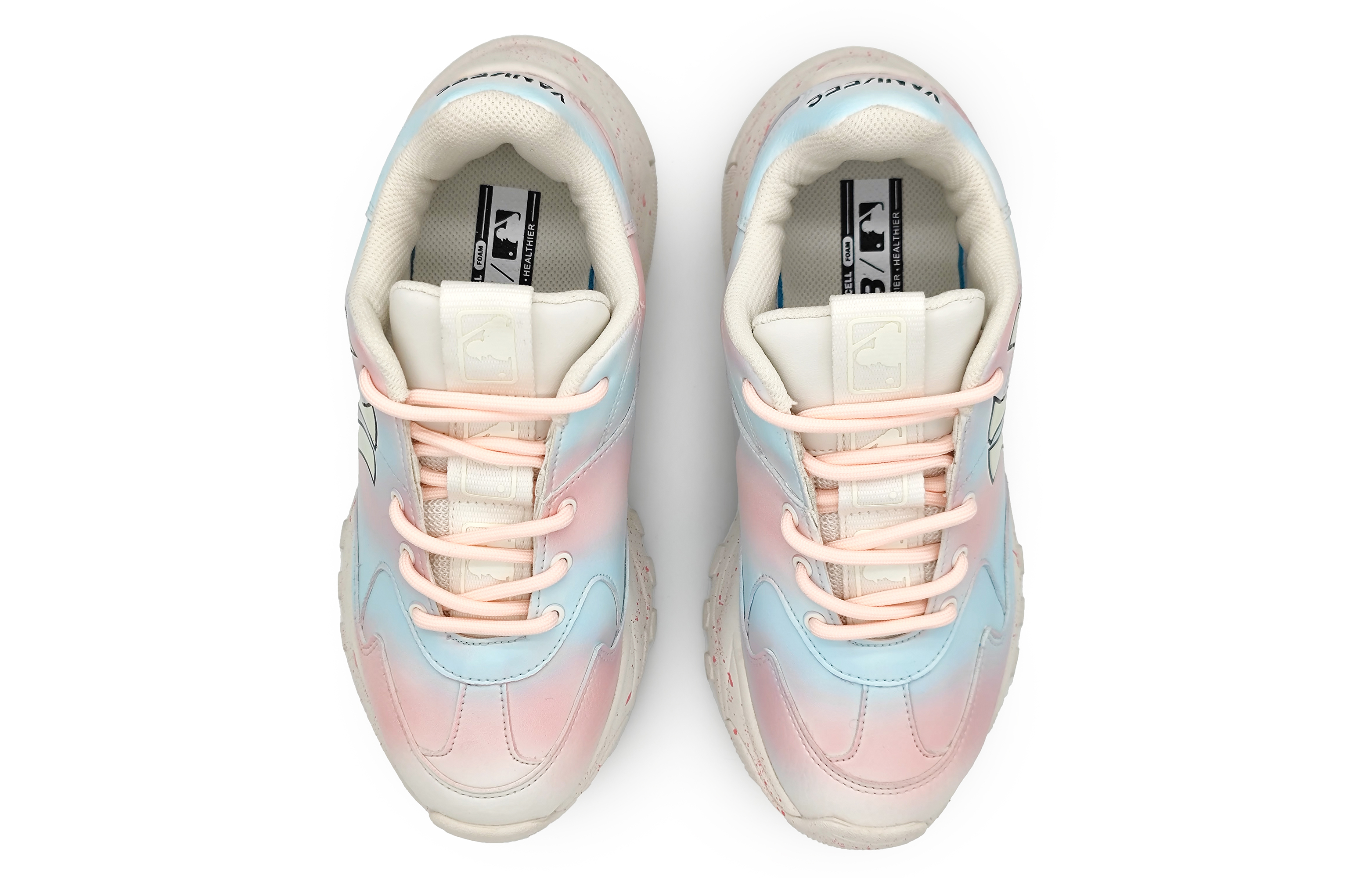 Shop MLB 빅볼 청키 '마카롱 그라데이션' (MLB Big Ball Chunky 'Macaron Gradation') 32SHC1011-50I(Team16-男女款马卡龙渐变)