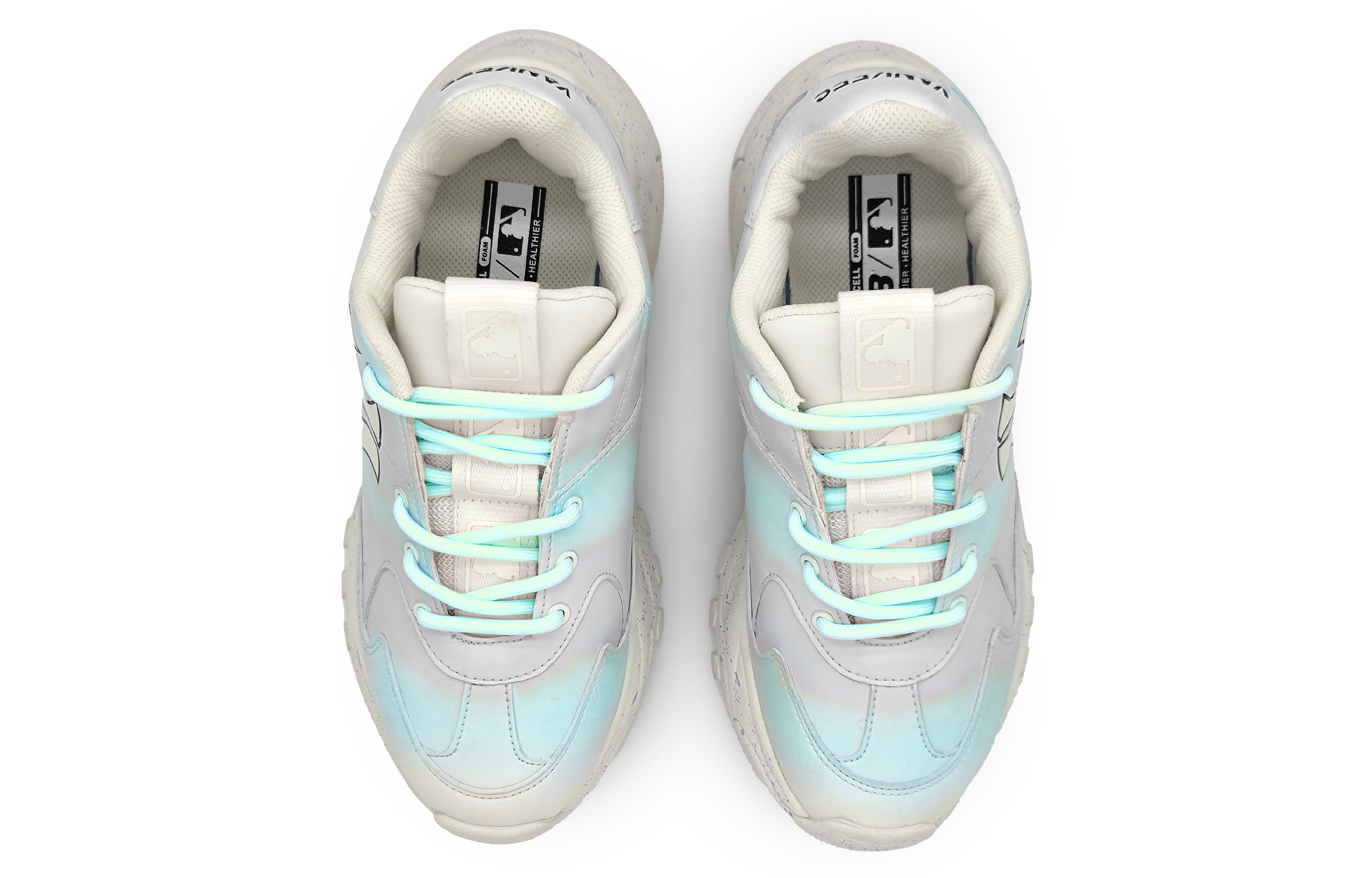 Shop [Sepatu Kustom] MLB Big Ball Chunky 'Mint Gradient Splatter' 32SHC1011-50I(Team16-男女款芙蒂尼渐变)