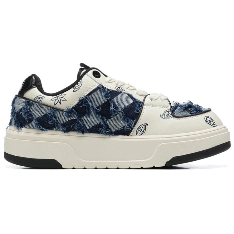 [Custom Shoes] MLB Chunky Dad Sneakers 'Yankees White-Blue Jacquard Checkboard Denim' 圖 2