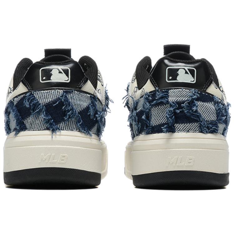 [Custom Shoes] MLB Chunky Dad Sneakers 'Yankees White-Blue Jacquard Checkboard Denim' 圖 5