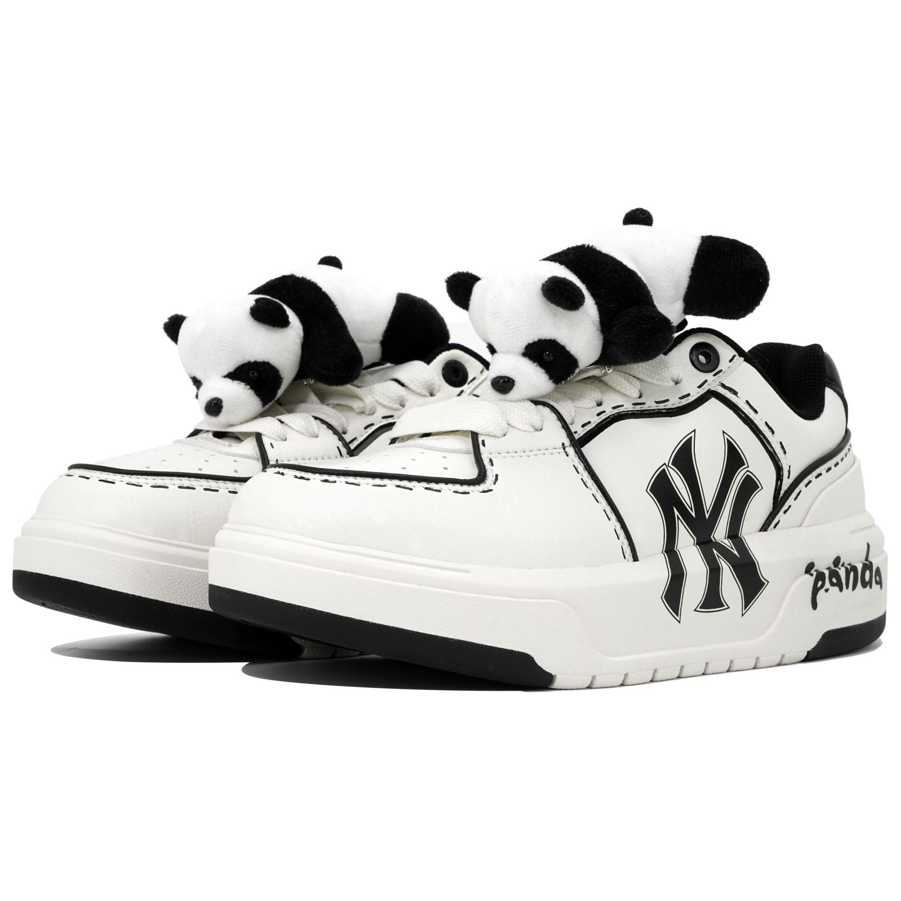 Shop [定制鞋款] MLB 厚底衬垫款 “熊猫白” 3ASXCA12N-50WHS-(Team113-潘达白)