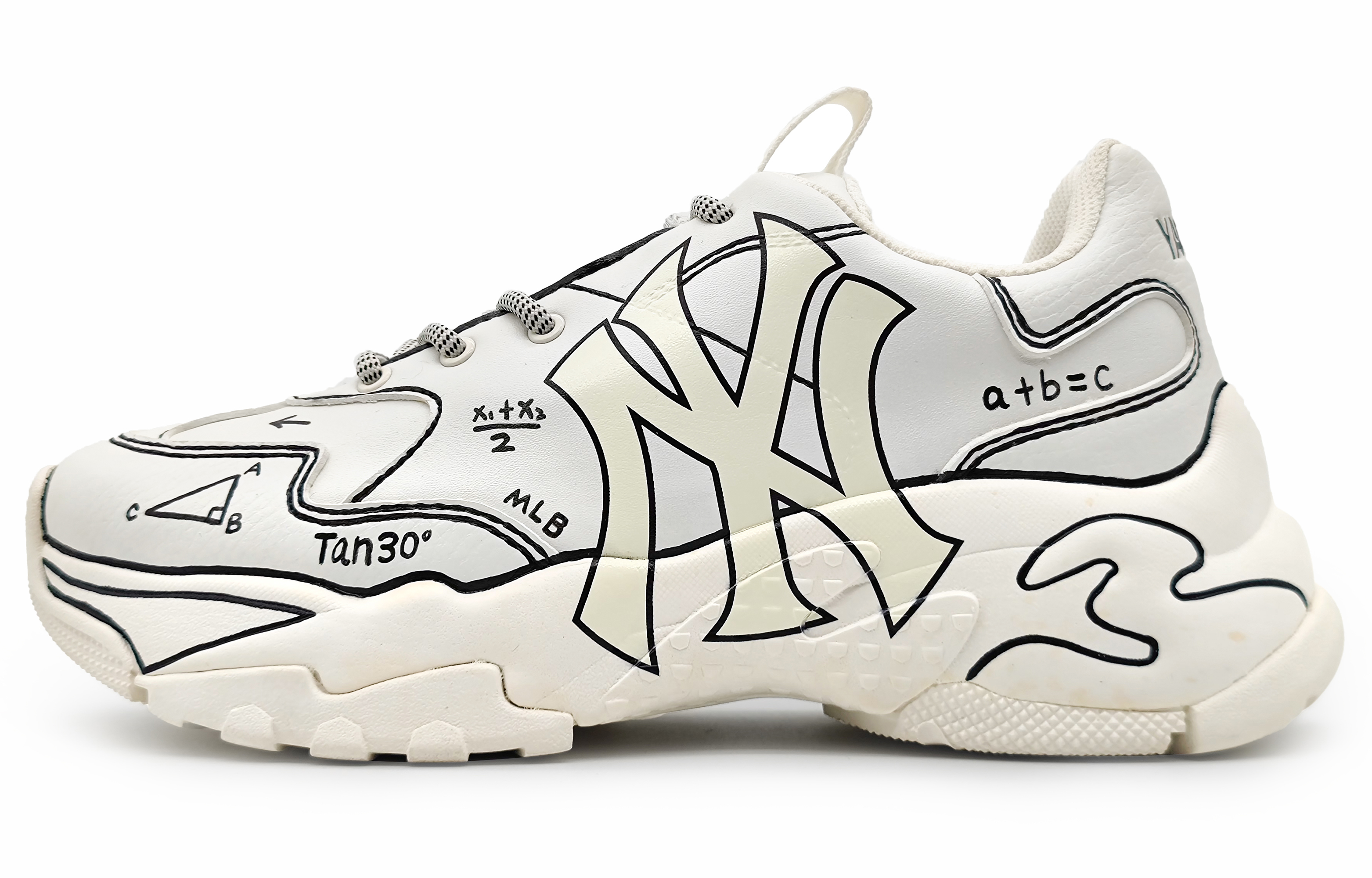 Buy 【客製化球鞋】 MLB MLB基礎徽章 科學之旅 數學解謎挑戰 二次元 復古印花 防滑耐磨 低筒 帆布鞋 男女款 黑白