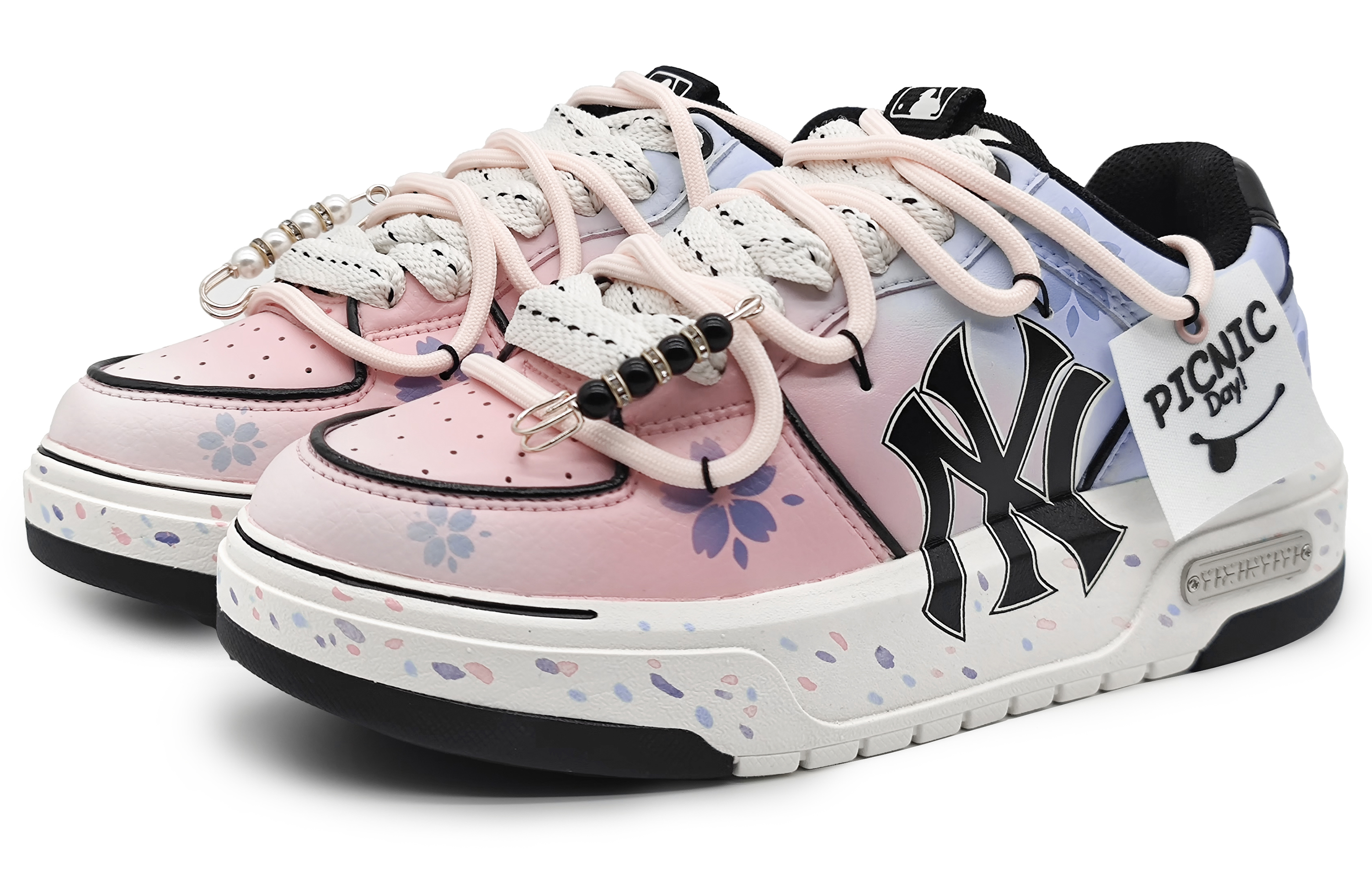 [Custom Shoes] MLB Custom 'Cherry Blossom Gradient Pink-Purple' 圖 3